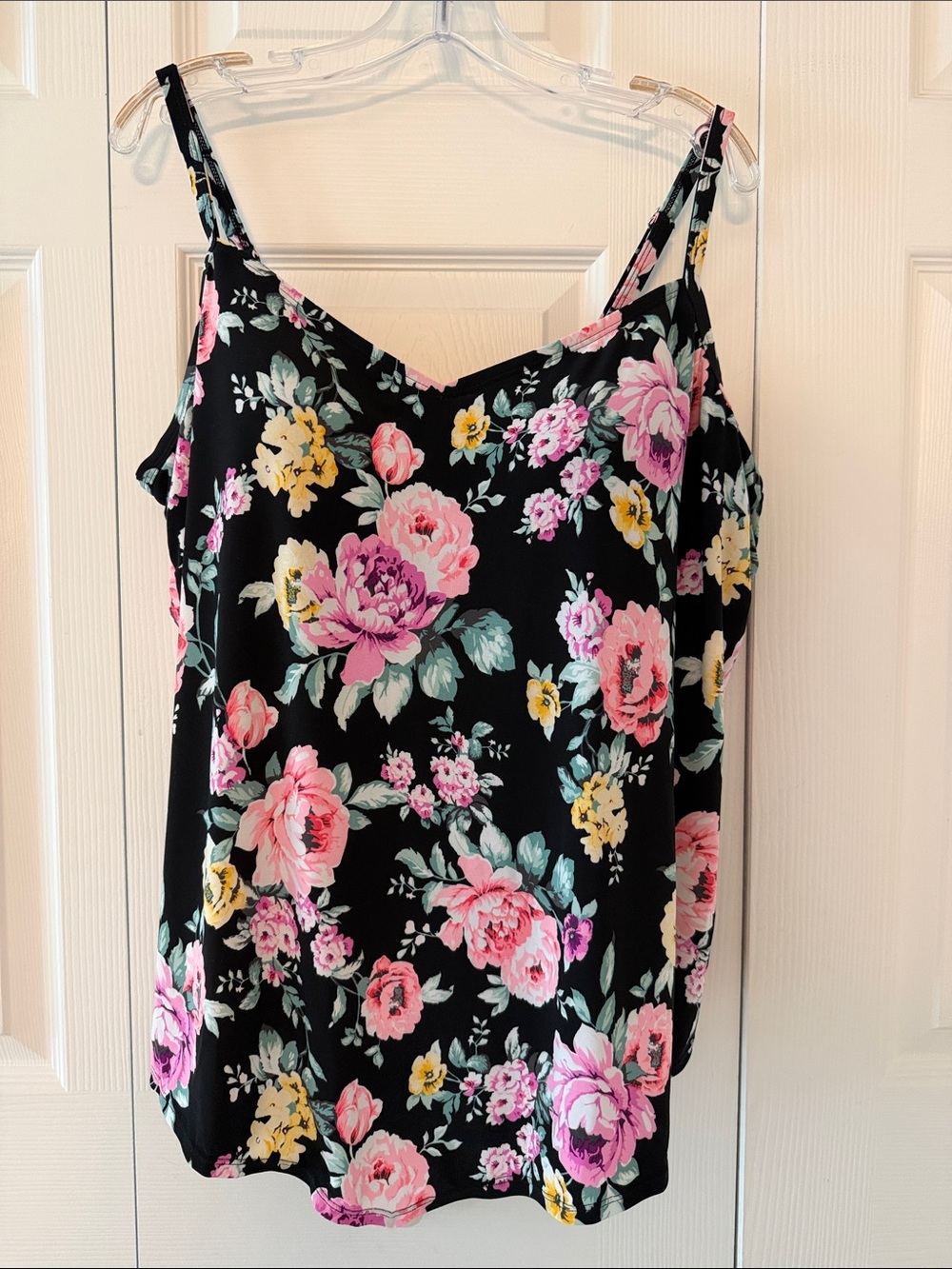 Maurices Floral Swim Top with Pink & Yellow Blooms *NWT* (Size 2X)